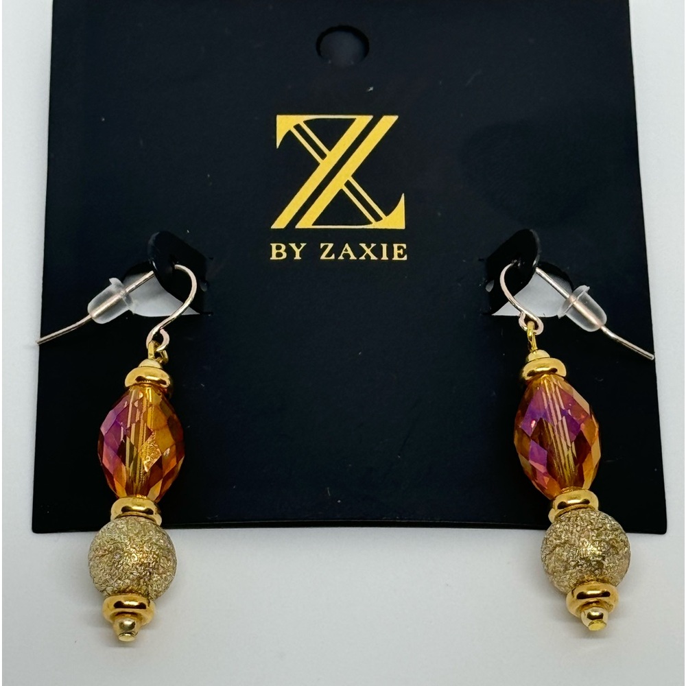 Z by Zaxie Stunning Multi Colored Faceted Stone Fish Hook Drop Earrings